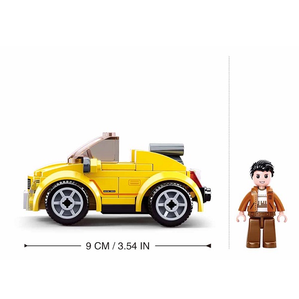 Set de construcție ”Mașină sport” cu inerție, 85 elem.