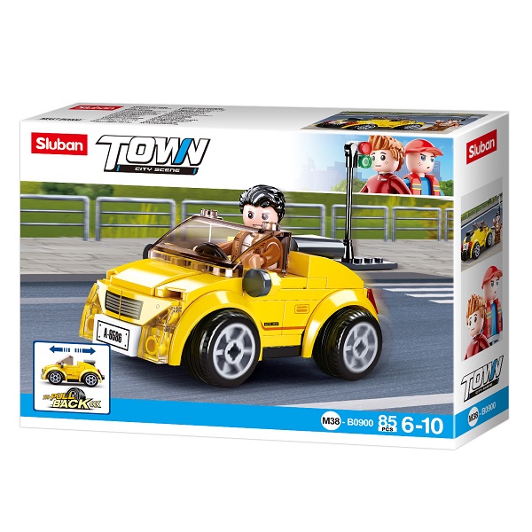 Set de construcție ”Mașină sport” cu inerție, 85 elem.