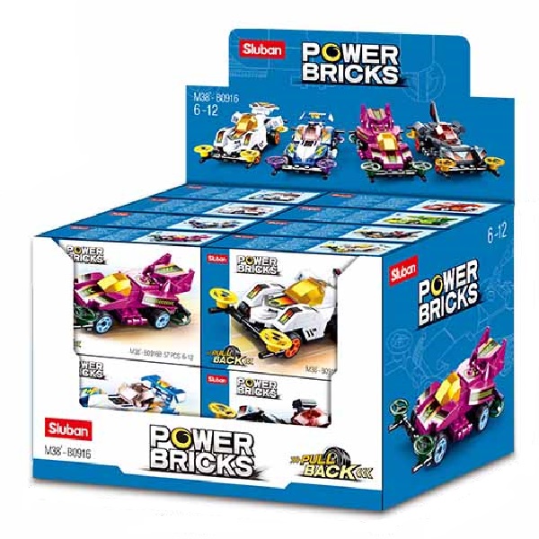 Set de construcție ”Mașină sport”, cu inerție 8 modele, de la 54 pînă la 61 elem.