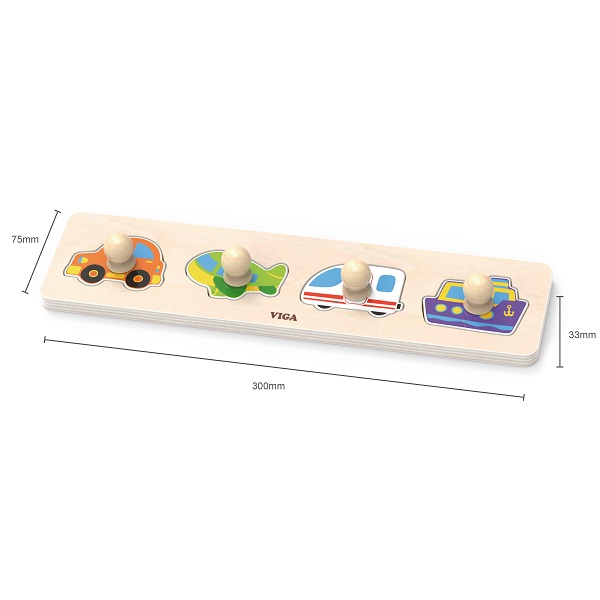 Puzzle din lemn cu buton „Autoturisme”