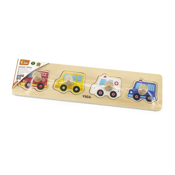 Puzzle din lemn cu buton „Transport de prim ajutor”