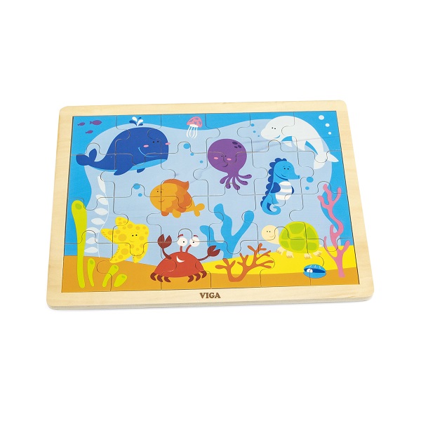 Puzzle din lemn “Ocean” 24 elem.