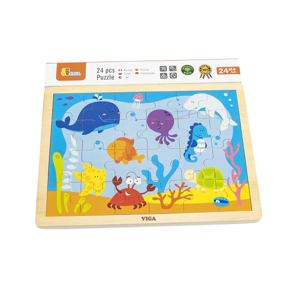Puzzle din lemn “Ocean” 24 elem.