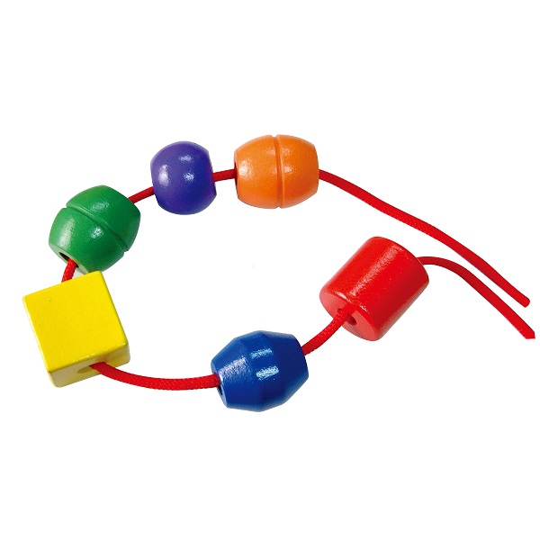Set de joc cu șiret „Mărgele și figuri geometrice”