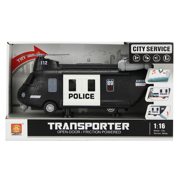 Cumpara  Transport - 1:16 Elicopter de poliție cu fricțiune (lumin..