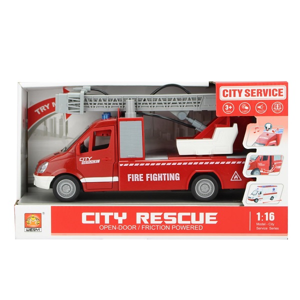 1:16 Mașină de pompieri cu fricțiune (lumini /sunete)