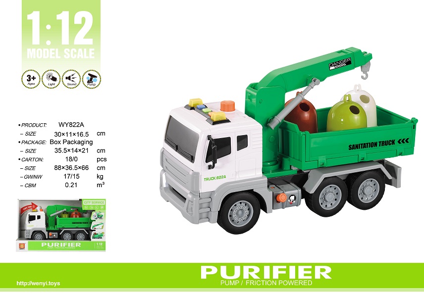 1:12 Camion utilitar cu fricțiune (lumini /sunete)