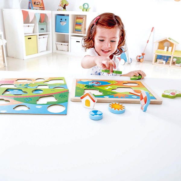 Puzzle Cîmpul însorit (3 în 1)