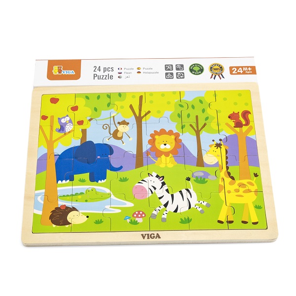 Puzzle din lemn “AnimăluțeȚ 24 elem.