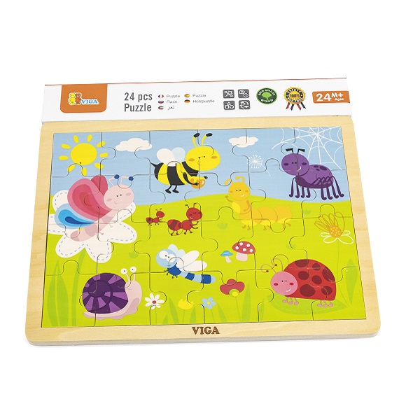 Puzzle din lemn “Parcul de distracții”  24 elem.