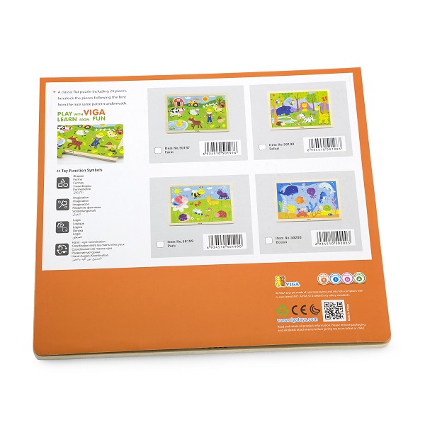 Puzzle din lemn “Parcul de distracții”  24 elem.