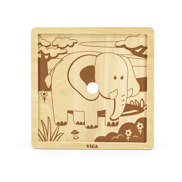 Puzzle din lemn “Elefănțel” 9 elem.