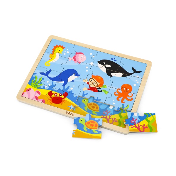 Puzzle din lemn "Oceanul" 16 elem.