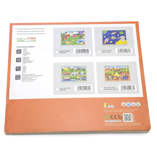 Puzzle din lemn „Dinozauri” 24 elem.