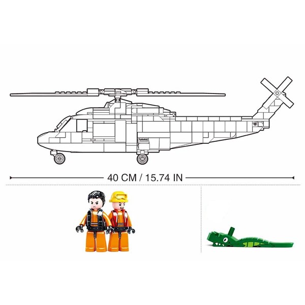 Set de construcție ”Elicopter de salvare”, 402 elem.