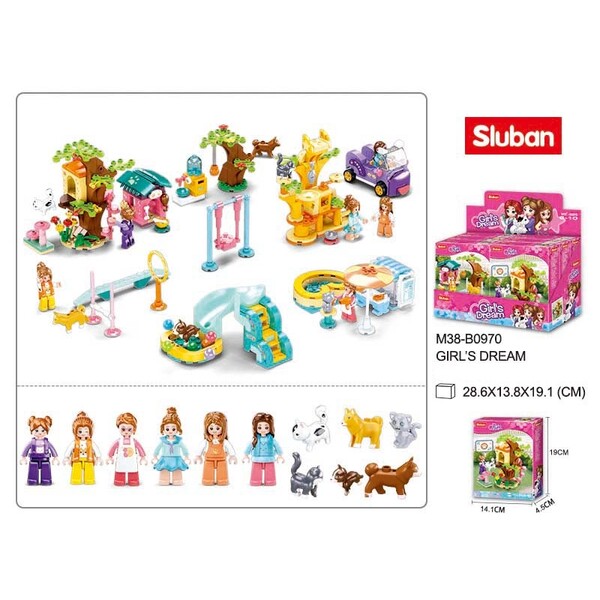 Set de construcție ”Parc de distracții pentru animale de companie”, 6 modele, de la 79 pînă la 91 elem.
