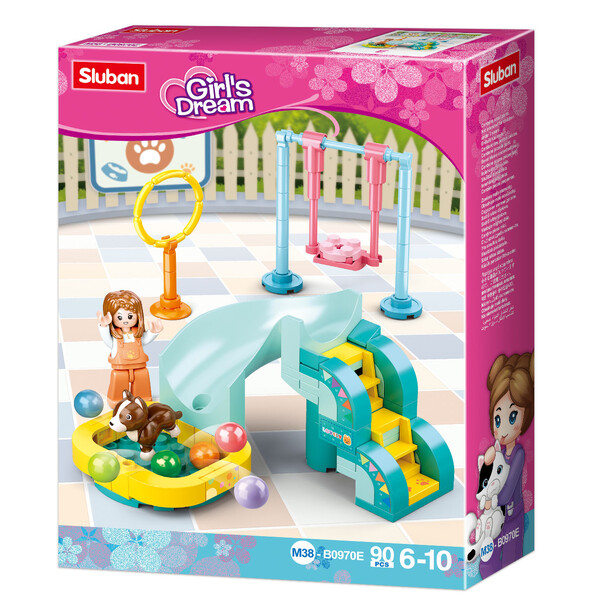 Set de construcție ”Parc de distracții pentru animale de companie”, 6 modele, de la 79 pînă la 91 elem.