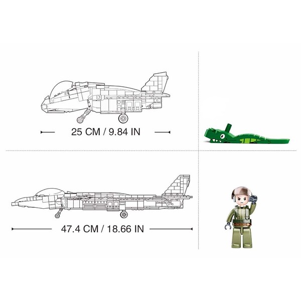 Конструктор “Могучий Дракон-истребитель 2 в 1”, 926 элем.