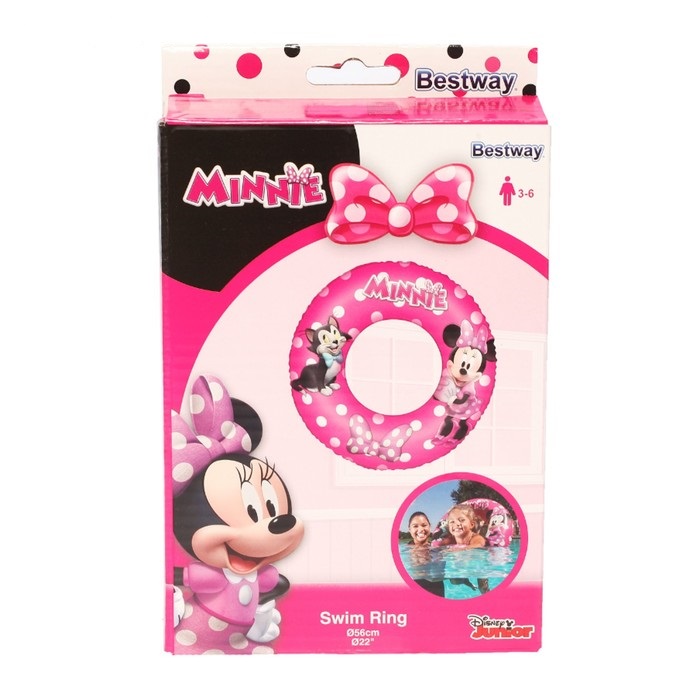 Детский надувной круг MINNIE MOUSE d56cm, 3-6 лет