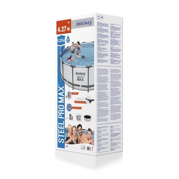 Bestway Piscină STEEL PRO MAX 427х122 cm, 15232 L, cadru metalic
