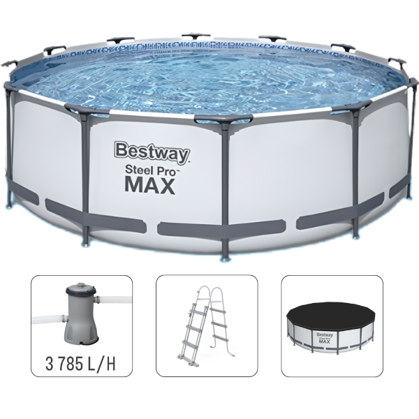 Bestway Piscină STEEL PRO MAX 427х122 cm, 15232 L, cadru metalic