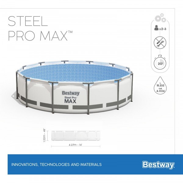 Bestway Piscină STEEL PRO MAX 427х122 cm, 15232 L, cadru metalic