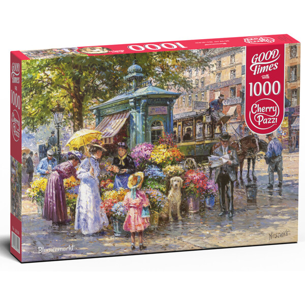 Puzzle 1000 elemente Piața de flori