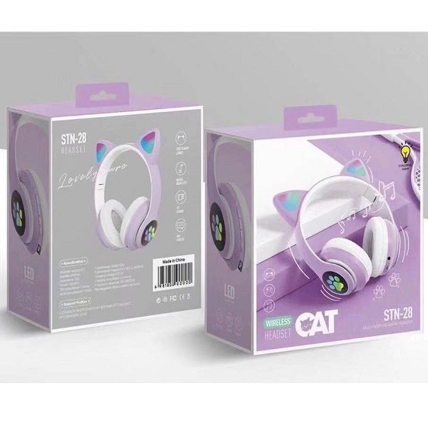 Căști Bluetooth Cat Ear (urechi luminiscente)
