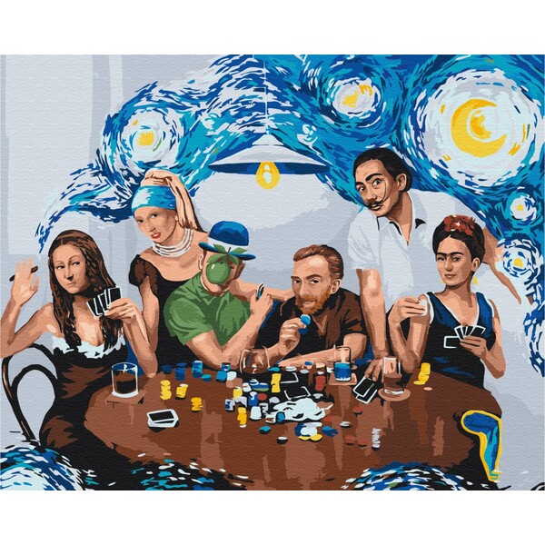Pictură pe numere 40*50 сm (în cutie) – Prieteni-capodopere