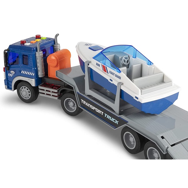 1:16 Camion transportator cu fricțiune cu barcă (lumini /sunete)