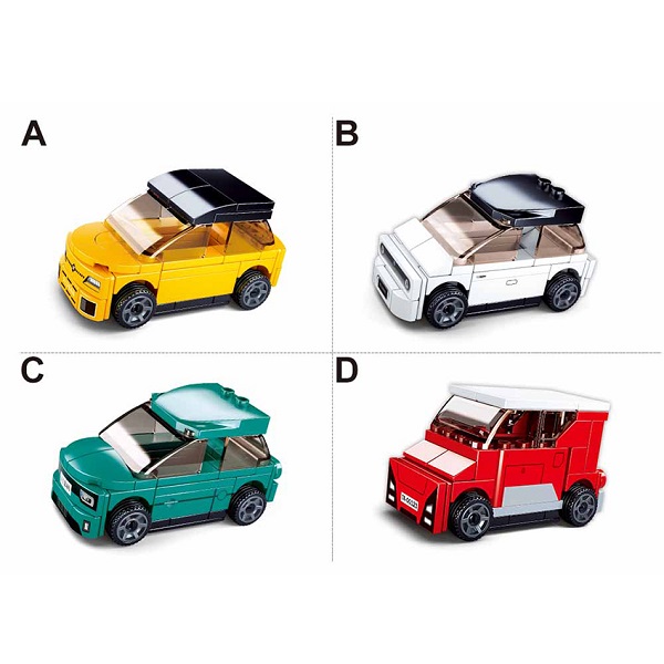 Set de construcție ”Mașini electrice”, cu inerție 8 modele, de la 53 pînă la 61 elem.