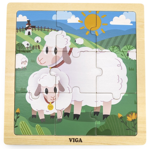 Puzzle din lemn “Oițe” 9 elem.