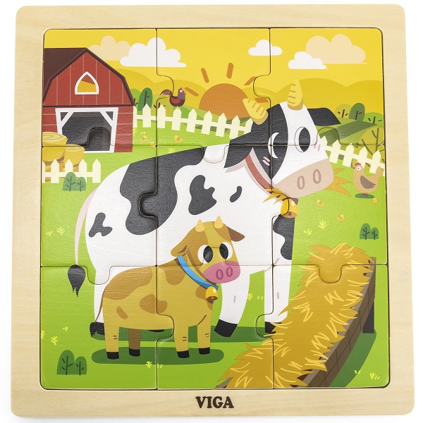 Puzzle din lemn “Văcuțe” 9 elem.
