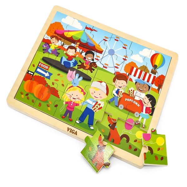 Puzzle din lemn “Anotimpuri: toamna” 24 elem.
