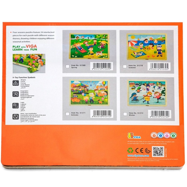 Puzzle din lemn Anotimpuri: Iarna (24 elem.)