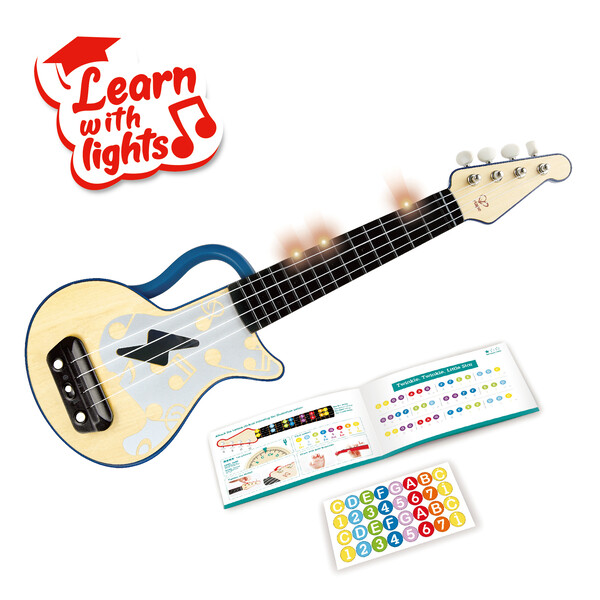 Chitara Ukulele cu lumini, Albastră