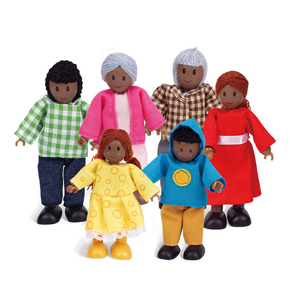 Детский набор мини — кукол  «Happy Family African American»