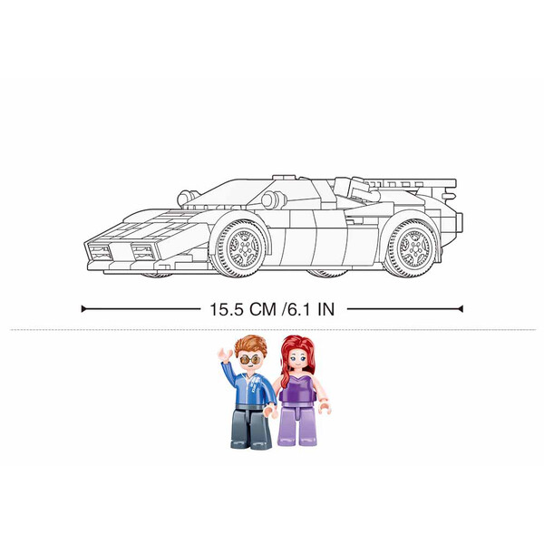 Set de construcție „Mașină sport italiană”, 254 elem.