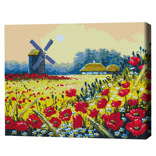 Pictură pe numere 40*50 cm (în cutie) – Cîmp de maci