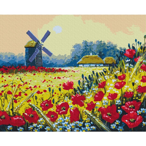 Pictură pe numere 40*50 cm (în cutie) – Cîmp de maci