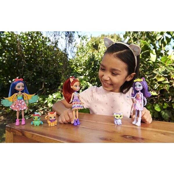 Papusa Enchantimals “Tarla pisicuța roșie”