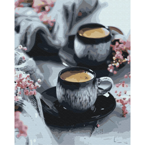 Картина по номерам 40*50 см (в упаковке) – Кофе в чашках