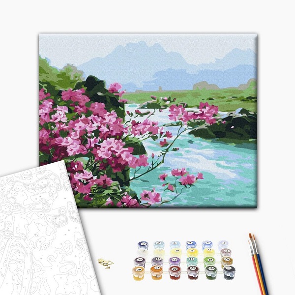 Картина по номерам 50*40 (в упаковке) – Горные цветы