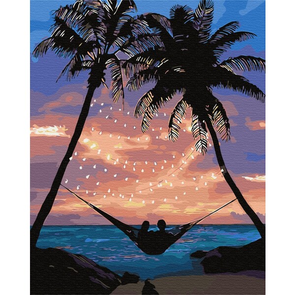 Pictură pe numere 40*50 сm (în cutie) –  Întâlnire romantică pe insule
