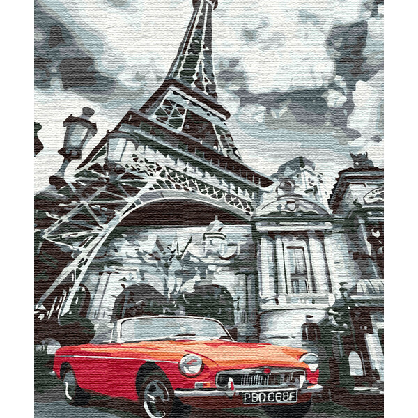 Pictură pe numere 40*50 cm (în cutie) –  Culoarea roșie a Parisului