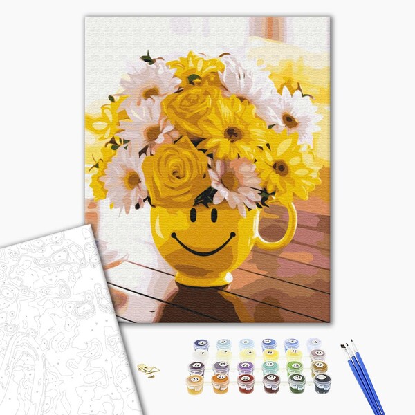 Pictură pe numere 40*50 сm (în cutie) –  Buchețel de fericire
