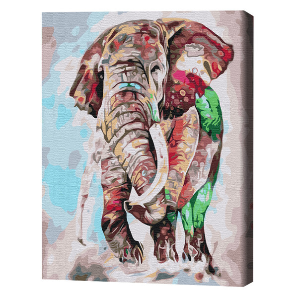 Cumpara  Picturi prin numere - Pictură pe numere 40*50  cm (în cutie) – Elef..