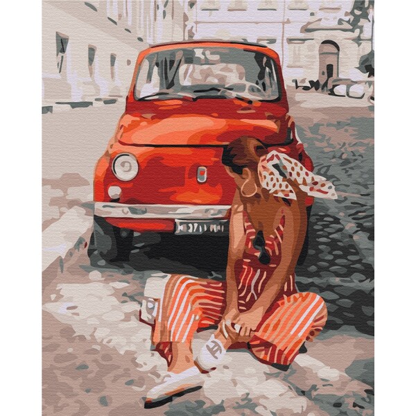 Pictură pe numere 40*50 сm (în cutie) – Vara în roșu