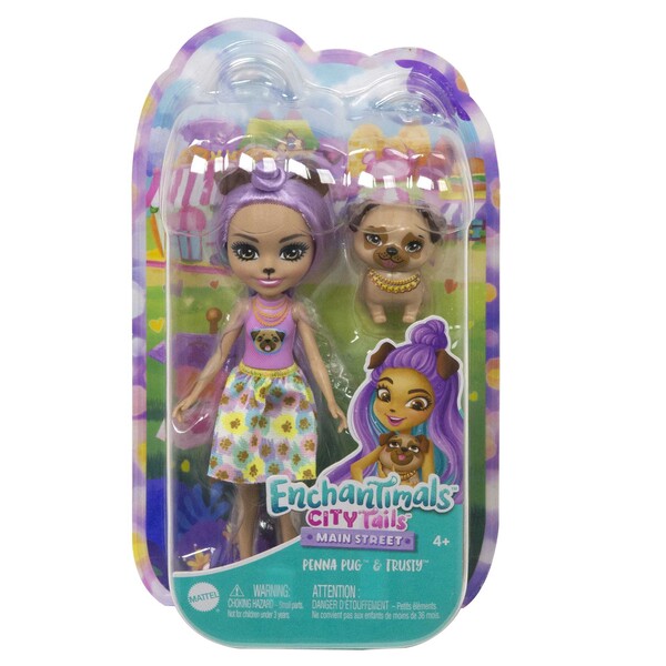 Păpușa Enchantimals „Mopsul Penna și Trusty”