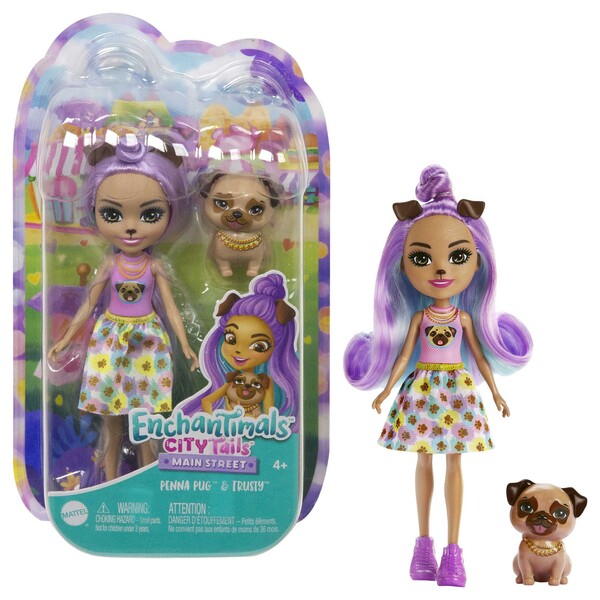 Păpușa Enchantimals „Mopsul Penna și Trusty”
